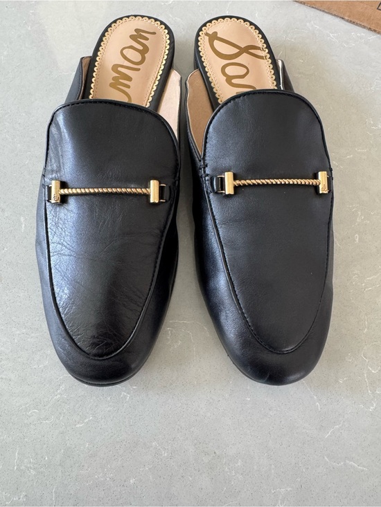 Sam Edelman Shoes - Sam Edelman Laurna Black Leather Mule Loafers